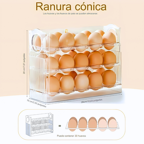 Organizador de Huevos Transparente para 30 Huevos