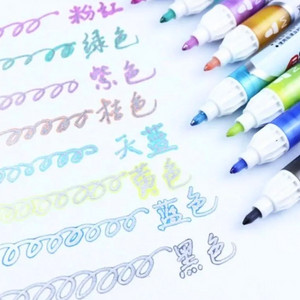 Set 8 Plumón Mágico Outline Marcadores Rotuladores Metálico