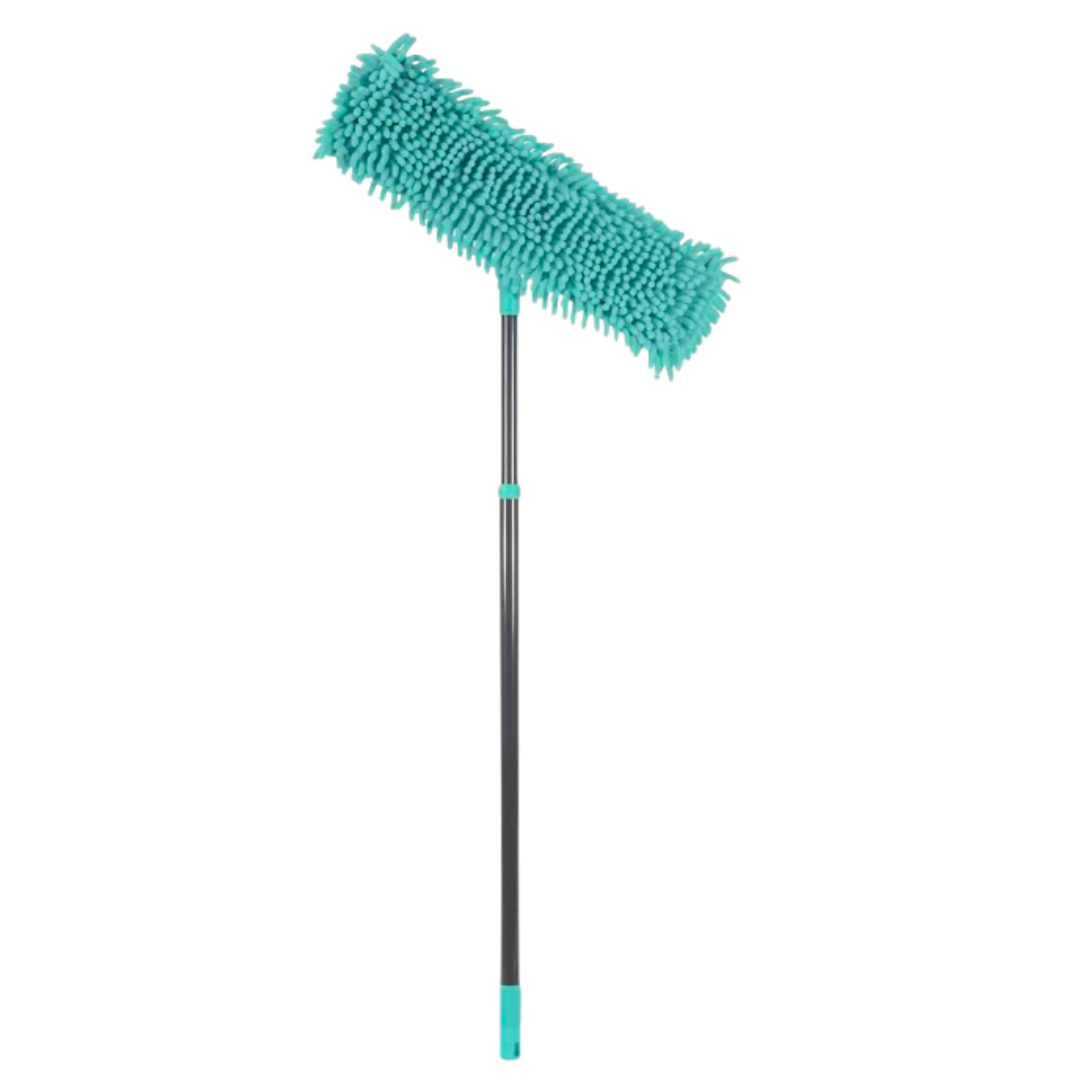 Trapero De Microfibra Y Pulidor Con Mango Extensible 2 En 1