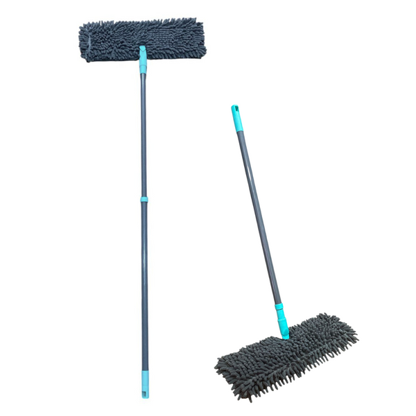 Trapero De Microfibra Y Pulidor Con Mango Extensible 2 En 1