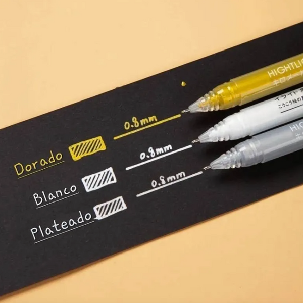 Lápices Tinta Gel Metalizados Set De 4