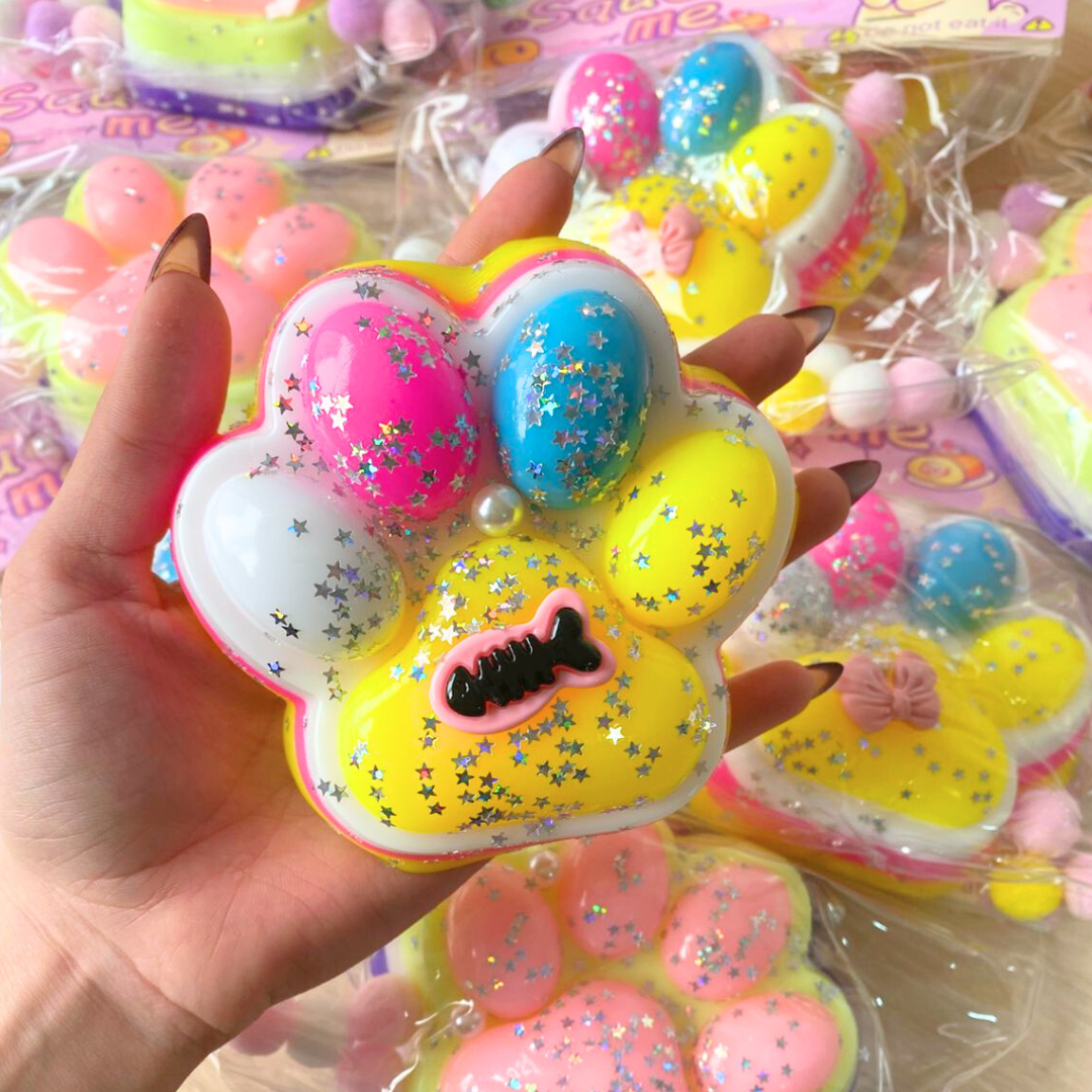 Squishy Grande Patita De Gato Pegajosa Juguete Antiestrés