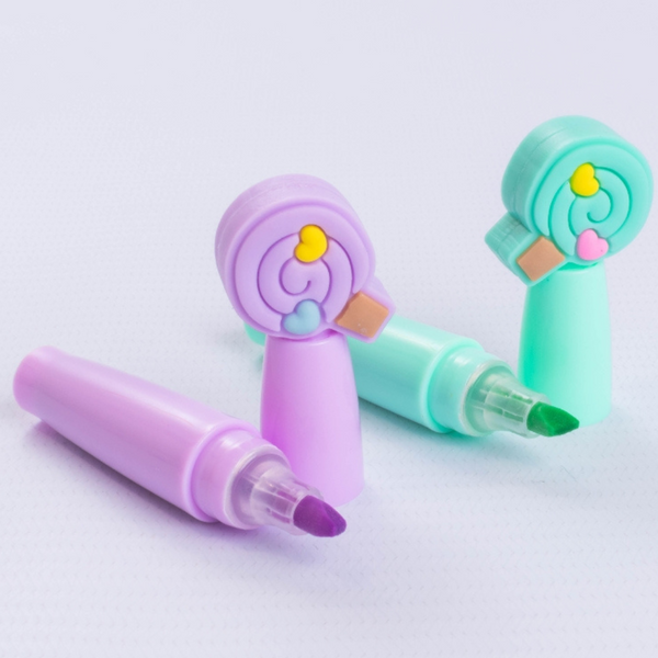 Pack 4 Set Destacadores Diseños Surtidos Papelería Kawaii