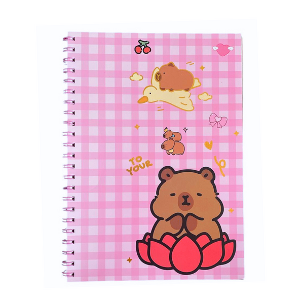 Croquera Kawaii A4 Block de Dibujo con Diseño Capybara