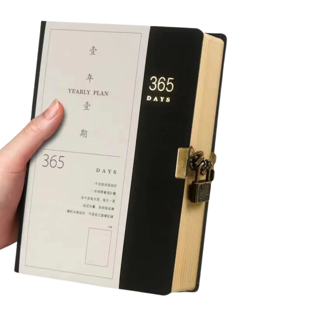 Planner Anual 365 Días Libreta A5 Sin Fechas Con Candado