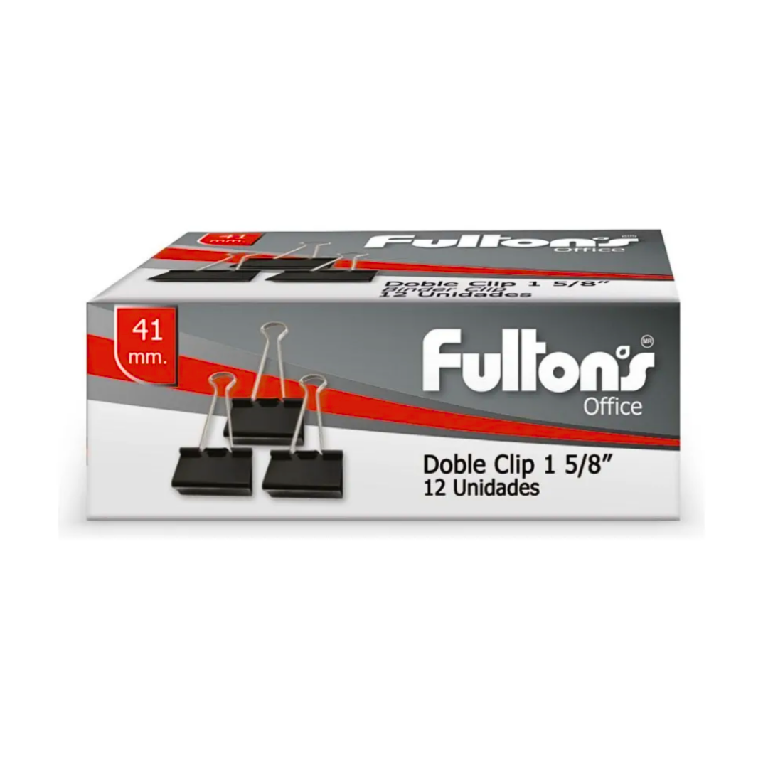 Sujetapapeles Metálicos Binder Clips Color Negro Pack 24