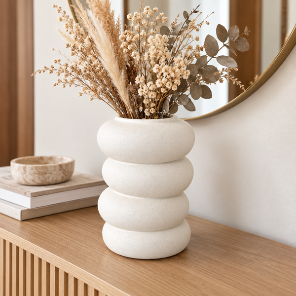 Jarrón Florero Decorativo Cerámica Moderno Mate 23,5 Cm