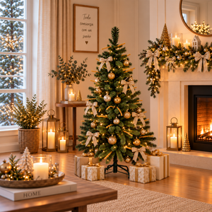 Árbol De Navidad Artificial 150 Cm Frondoso Desmontable