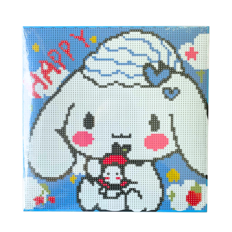 Pintura Arte Diamante Kuromi Y Sus Amigos - Cuadro 24x24 Cm