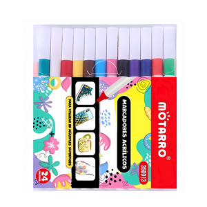 Plumones Acrílicos 24 Colores Toda Superficie Alta Calidad
