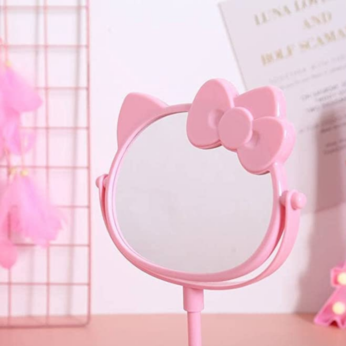 Espejo De Tocador Hello Kitty Diseño Kawaii Para Niñas