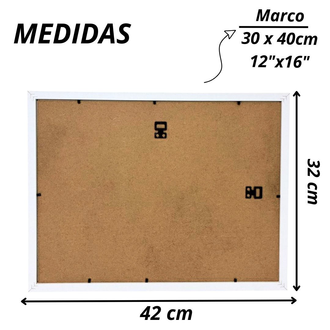 Marco Para Foto 30x40 Cm Decorativo De Madera