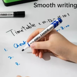 Set 2 Plumones Para Pizarra Blanca Con Borrador Magnético