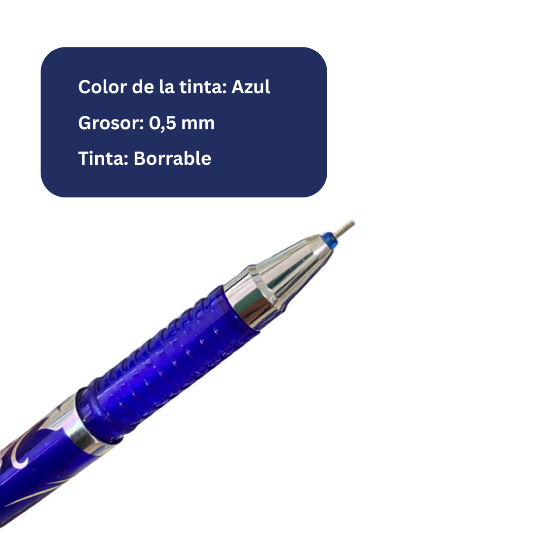 Caja 12 Lápices Tinta Gel 100% Borrable Cuaderno Inteligente