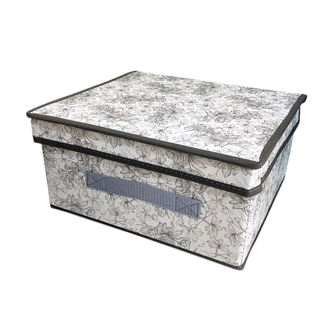 Caja Organizadora De Tela Con Tapa Para Ropa 30x28x15 Cm