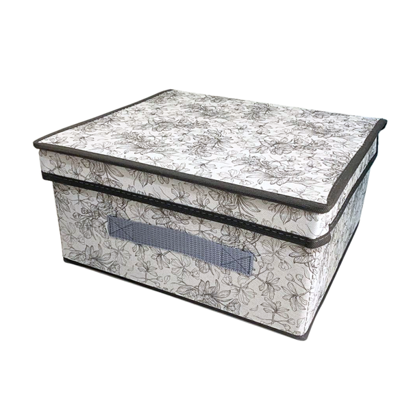 Caja Organizadora De Tela Con Tapa Para Ropa 30x28x15 Cm