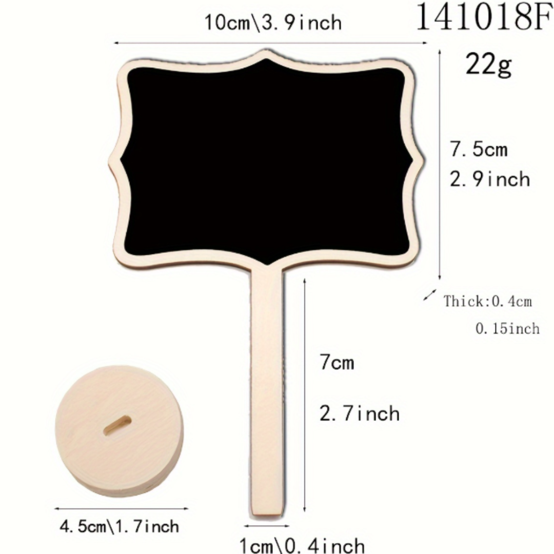 Set De 4 Mini Pizarras Para Decoración