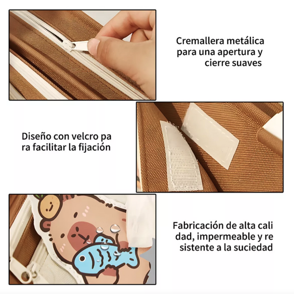 Estuche Grande Capibara Diseño Kawaii Multifuncional