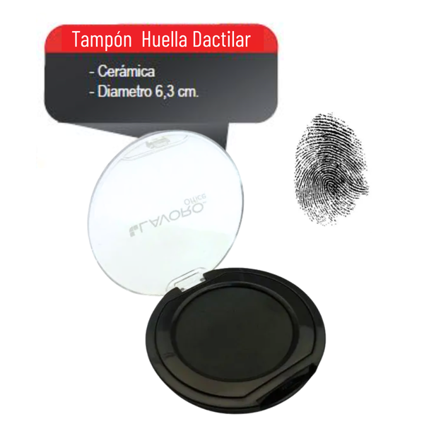 Huellero Dactilar Tinta Negra Lavoro