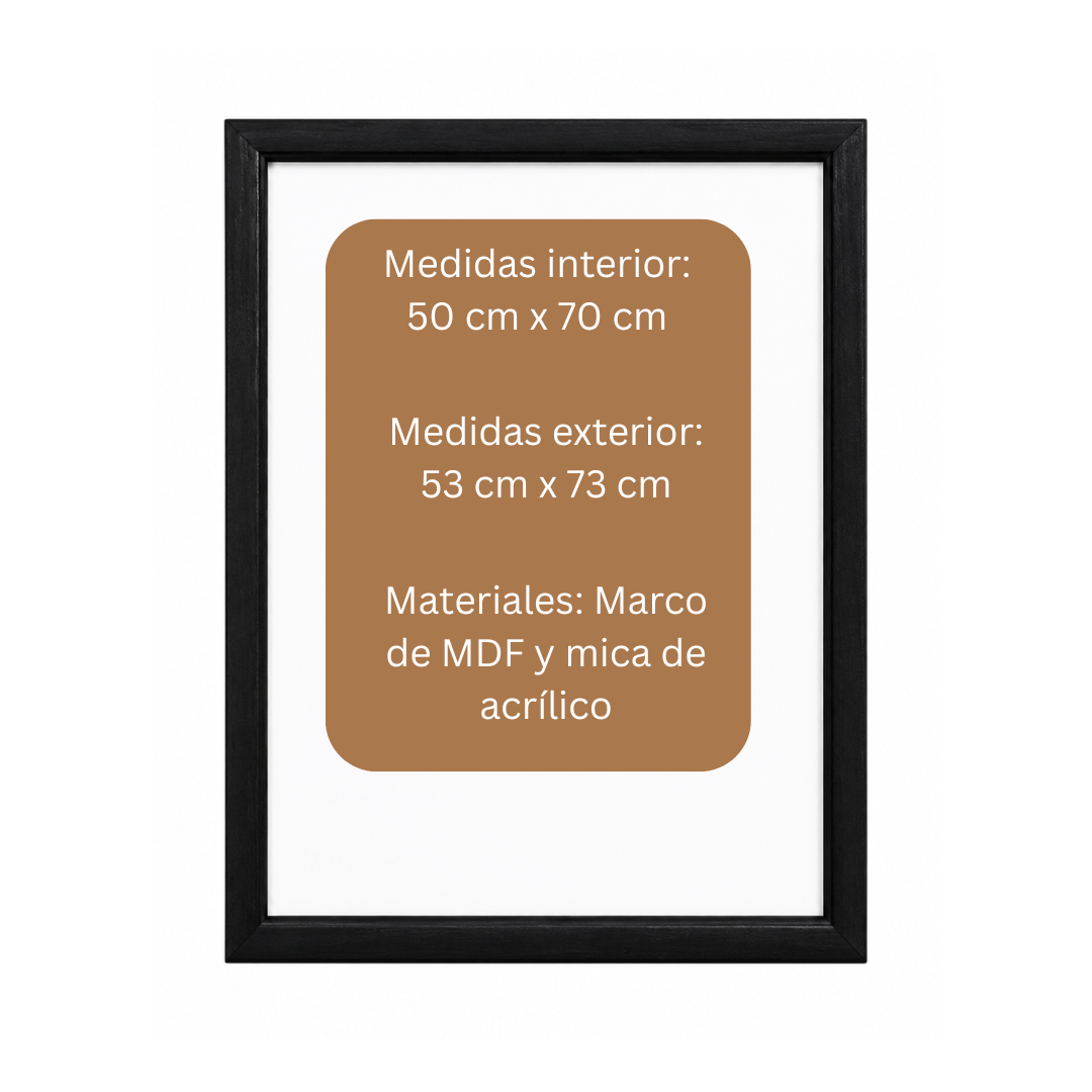 Marco Para Foto 50x70 Cm Cuadro Portarretrato Decorativo
