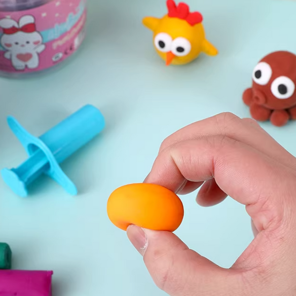 Kit Arcilla Infantil Kawaii Masa De 18 Colores Para Moldear