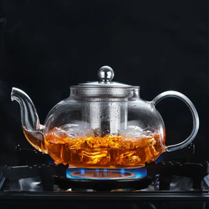 Tetera Borosilicato de Vidrio Transparente Con Infusor 800 ml