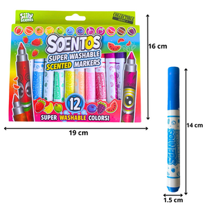 Plumones Flúor Lavables Con Aromas Frutales