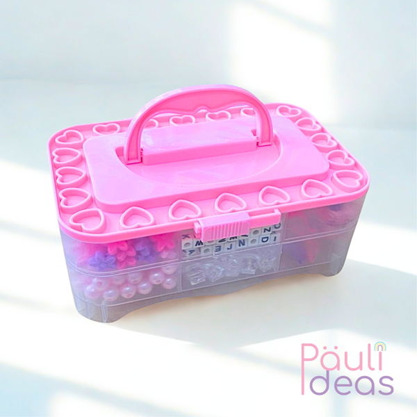 Set Maleta Para Hacer Pulseras Y Collares Juguete Cuentas