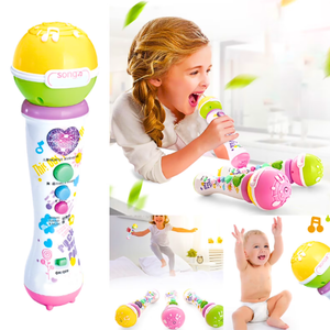 Micrófono Juguete Karaoke Infantil Con Canciones Y Luces