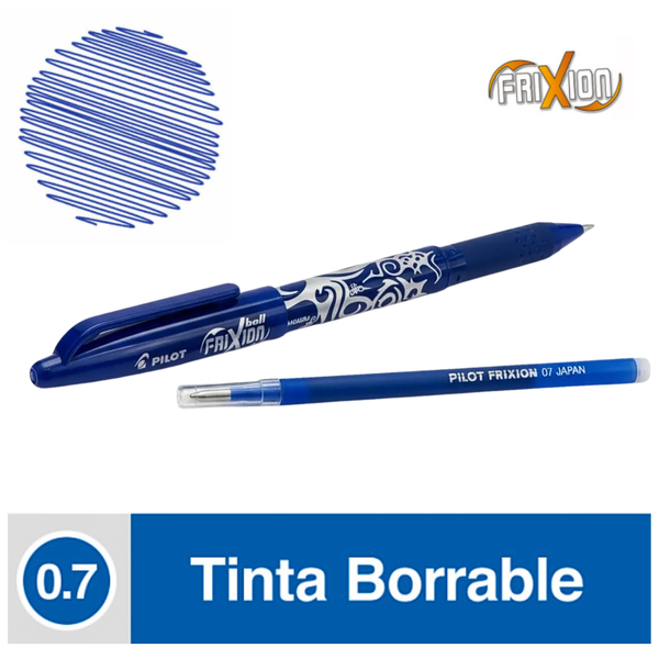 Lápiz Gel Borrable Pilot Frixion Ball 0.7 Mm + Repuesto