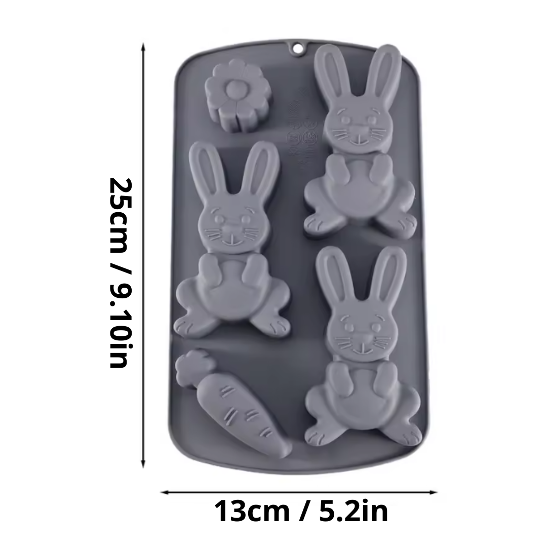 Molde De Silicona Conejo De Pascua