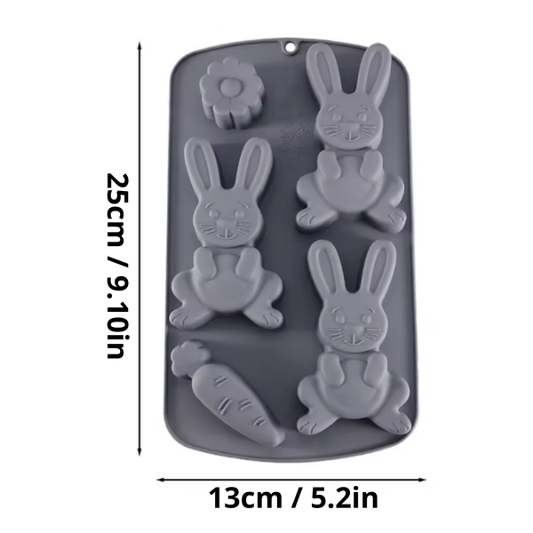 Molde De Silicona Conejo De Pascua