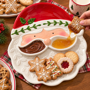 Bandeja Navideña Viejo Pascuero 28x29 Cm Para Aperitivos