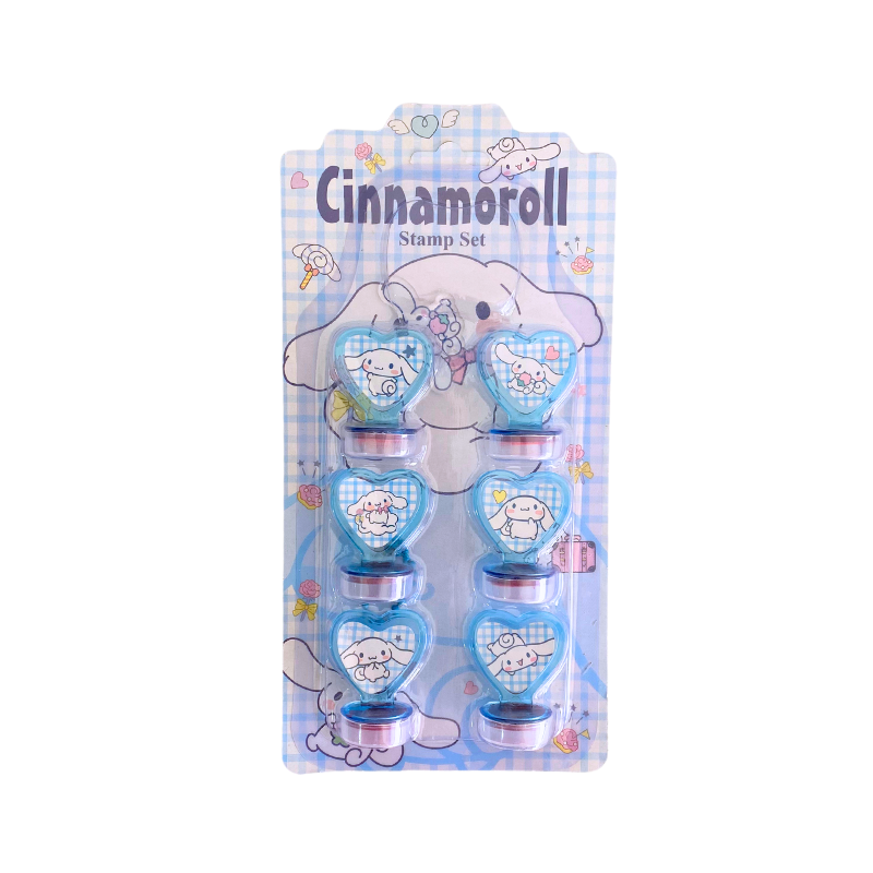 Set Timbres Sellos Diy Kawaii Kuromi My Melody Cinnamonroll