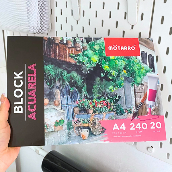 Block Para Acuarela A4 Croquera 240gsm 20 Hojas