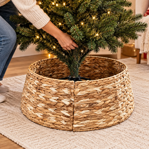 Faldón Cubrebase Árbol Navidad Tejido Canasto 65cm 3 Piezas