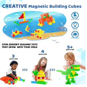 Bloques De Construcción 3d Magnéticos Didáctica Para Niños