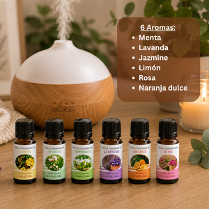 Set de  6 Aceites Esenciales Aromáticos Para Difusor/Humificador