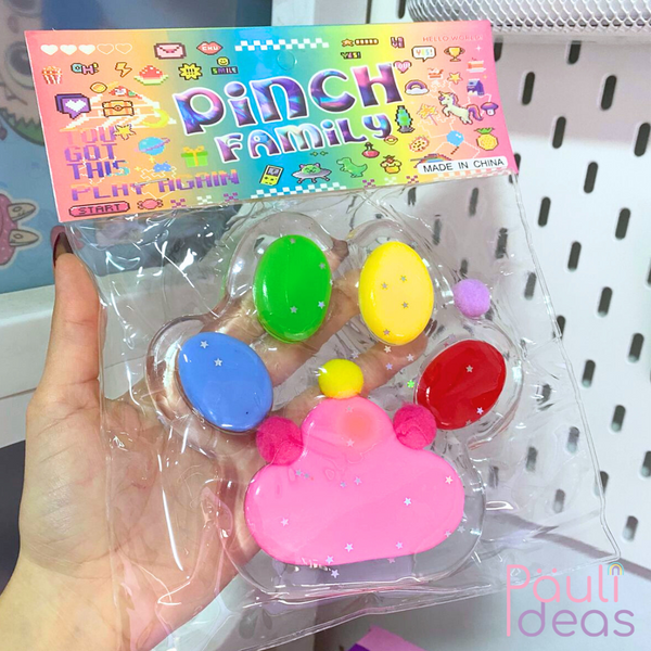 Squishy Patita Gato Grande 13cm Pegajosa Con Luz Led