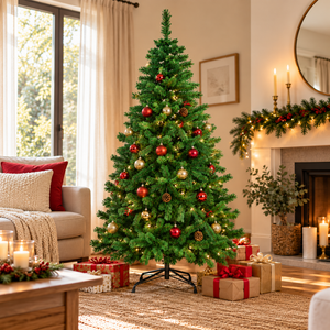 Árbol de Navidad Artificial 180 cm Verde Frondoso Tipo Pino