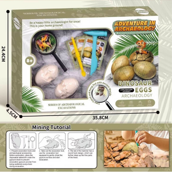 Juego Excavación De Huevo De Dinosaurio Kit Arqueológico