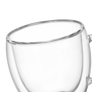 Set De 2 Tazas De Vidrio Doble Cubierta 80 Ml Mug