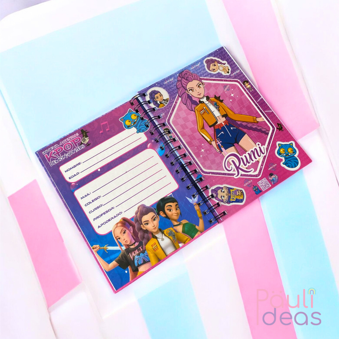 Box Regalo Papelería Huntrix De Las Guerreras Del Kpop Rumi