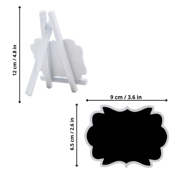 Mini Pizarras De Madera Con Base Para Decoración Pack 2