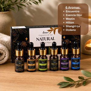 Aceites Esenciales Aromático Para Difusor Pack 6 Aromas 10ml