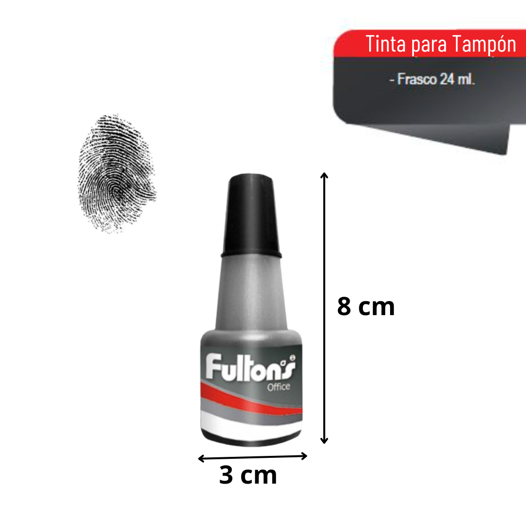 Tinta Negra Para Tampón Huellero Y Timbres