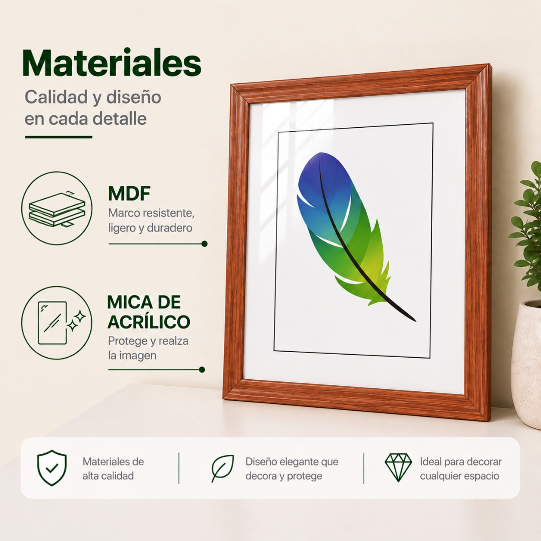 Marco Para Foto 50x60 Cm Cuadro Decorativo Portarretrato