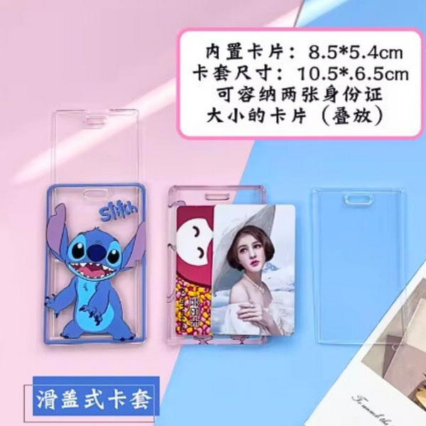 Porta Credencial Yoyo Retráctil Diseño Kawaii de Stitch