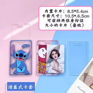 Porta Credencial Yoyo Retráctil Diseño Kawaii de Stitch