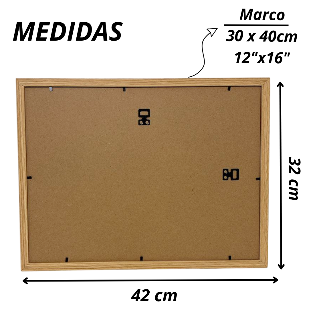 Marco Para Foto 30x40x2cm Cuadro Portarretrato
